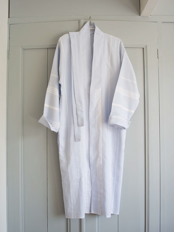 hammam bathrobe size XS/S, light blue